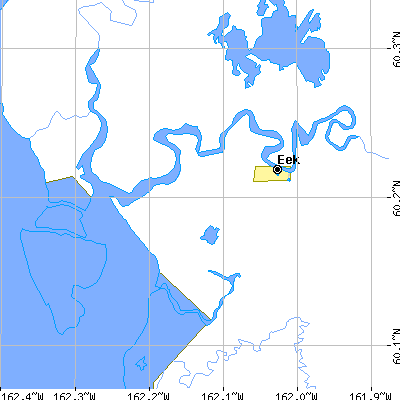 Zip code 99578 close-up map
