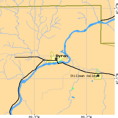 Zip code 61010 close-up map