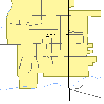 Zip code 61013 close-up map