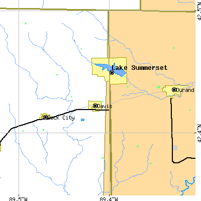 Zip code 61019 close-up map
