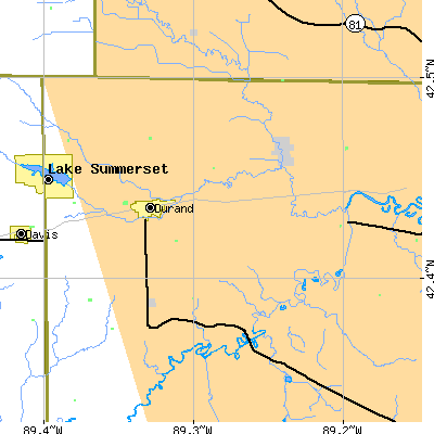 Zip code 61024 close-up map