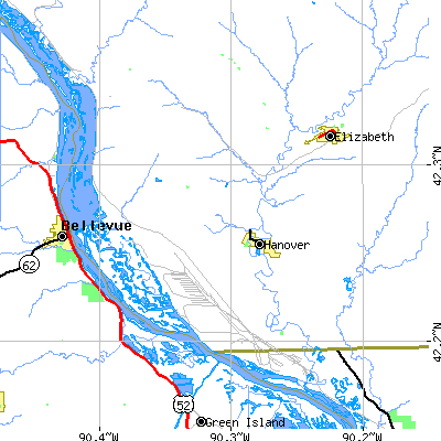 Zip code 61041 close-up map