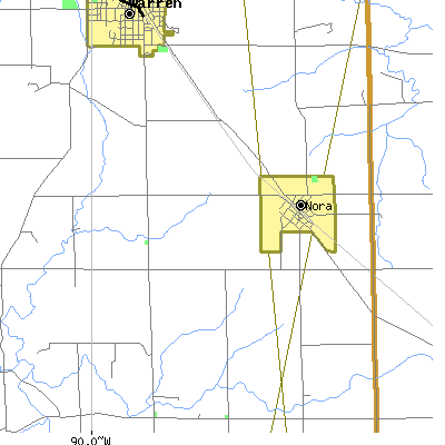 Zip code 61059 close-up map