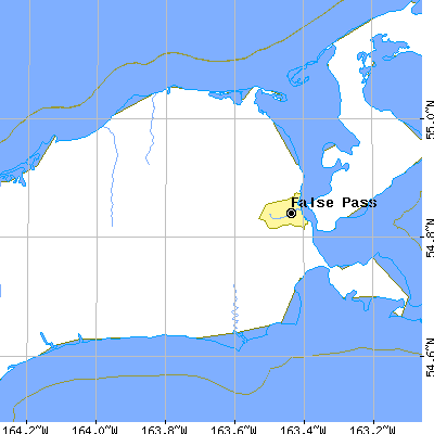 Zip code 99583 close-up map