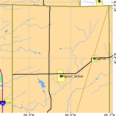 Zip code 61065 close-up map