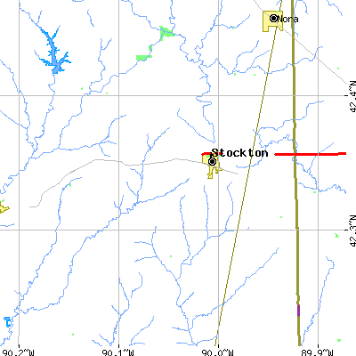 Zip code 61085 close-up map