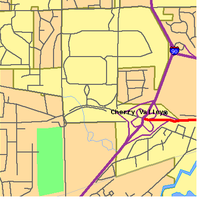 Zip code 61112 close-up map