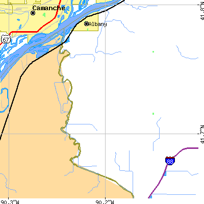 Zip code 61230 close-up map