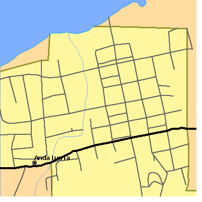 Zip code 61232 close-up map