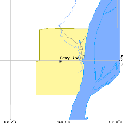Zip code 99590 close-up map