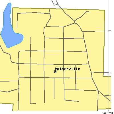 Zip code 61263 close-up map