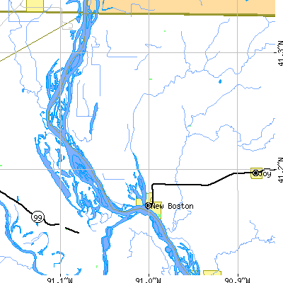 Zip code 61272 close-up map