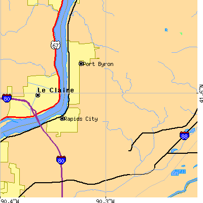 Zip code 61275 close-up map