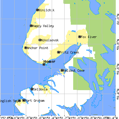 Zip code 99603 close-up map