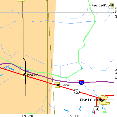 Zip code 61344 close-up map