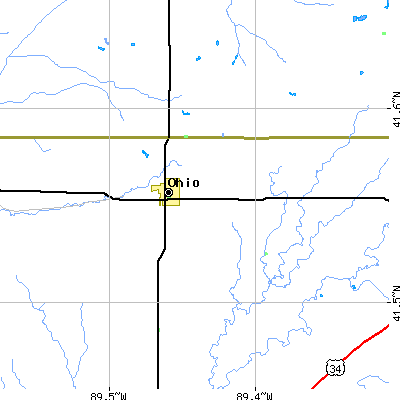 Zip code 61349 close-up map