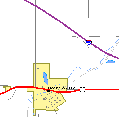 Zip code 61359 close-up map