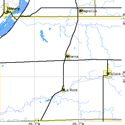 Zip code 61375 close-up map