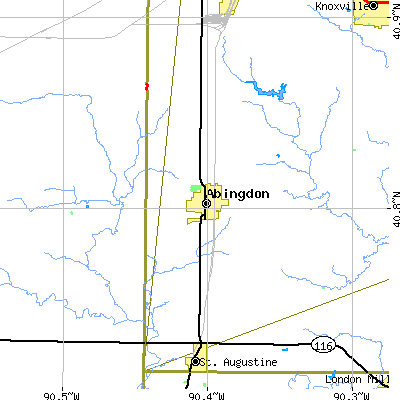 Zip code 61410 close-up map