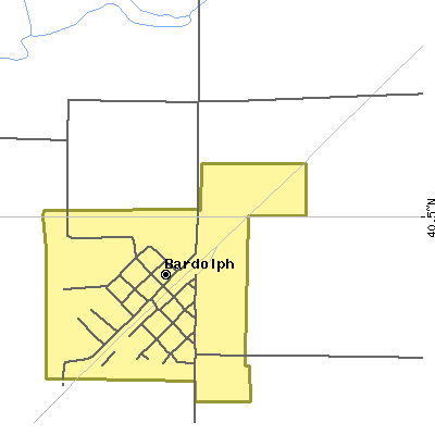 Zip code 61416 close-up map