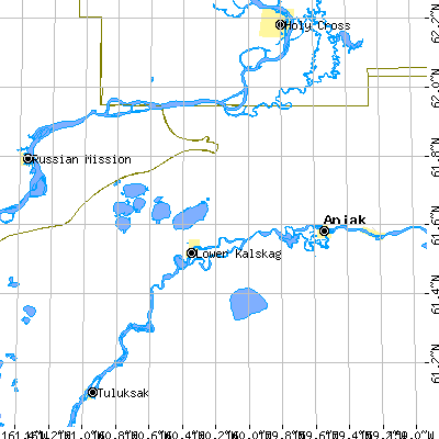 Zip code 99607 close-up map