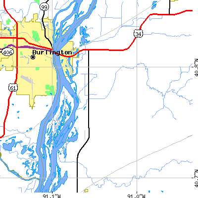 Zip code 61425 close-up map