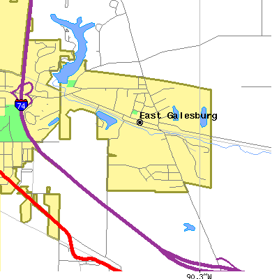 Zip code 61430 close-up map