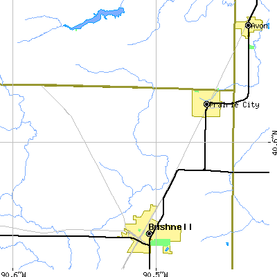 Zip code 61470 close-up map