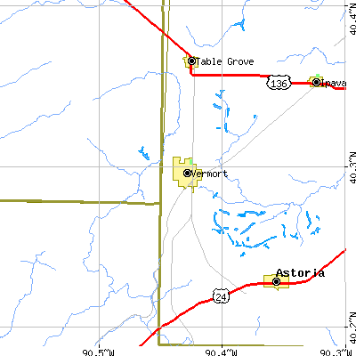 Zip code 61484 close-up map