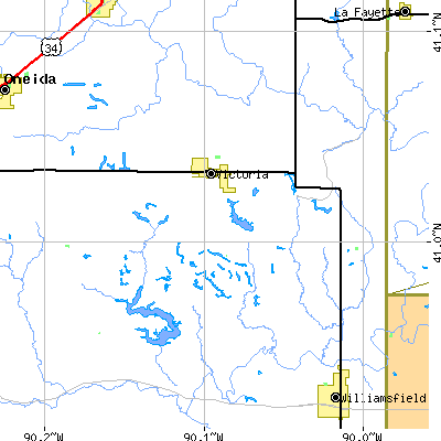 Zip code 61485 close-up map