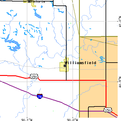 Zip code 61489 close-up map