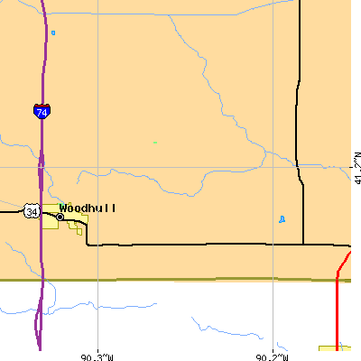 Zip code 61490 close-up map
