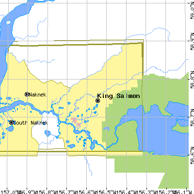 Zip code 99613 close-up map