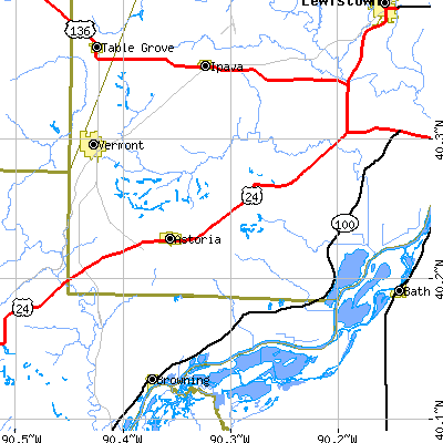 Zip code 61501 close-up map