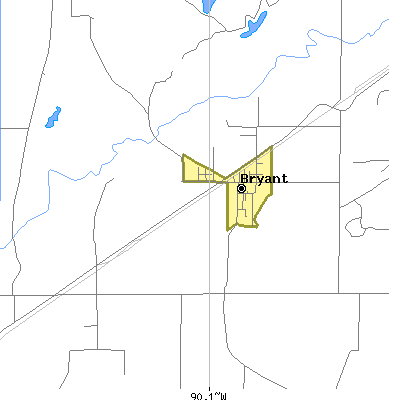 Zip code 61519 close-up map