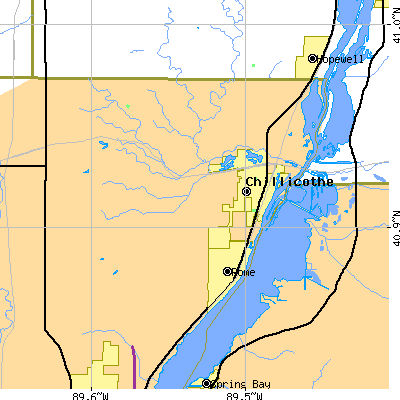 Zip code 61523 close-up map