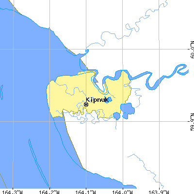 Zip code 99614 close-up map