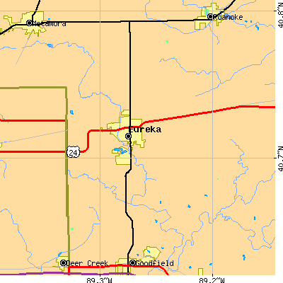 Zip code 61530 close-up map
