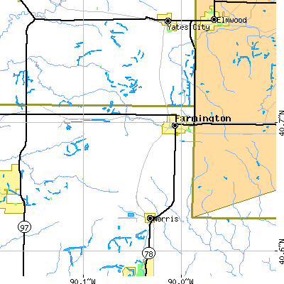 Zip code 61531 close-up map