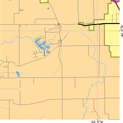 Zip code 61535 close-up map