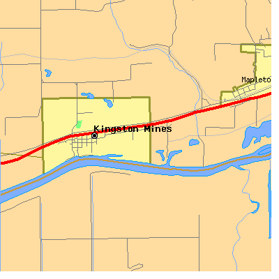 Zip code 61539 close-up map