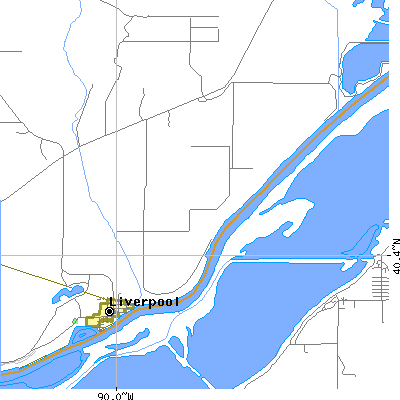 Zip code 61543 close-up map