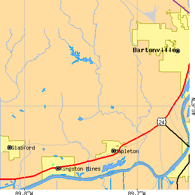 Zip code 61547 close-up map