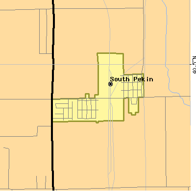 Zip code 61564 close-up map