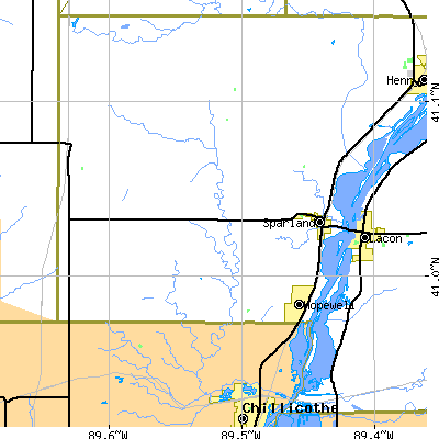 Zip code 61565 close-up map