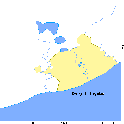 Zip code 99622 close-up map