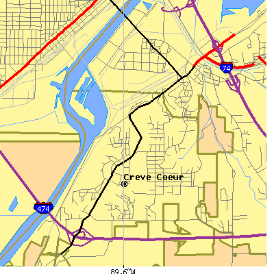 Zip code 61610 close-up map