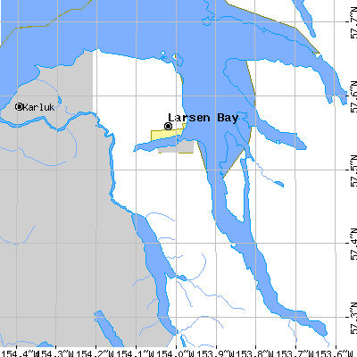Zip code 99624 close-up map