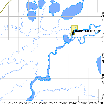 Zip code 99626 close-up map
