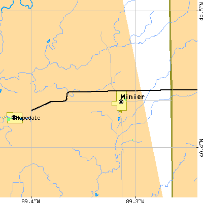Zip code 61759 close-up map